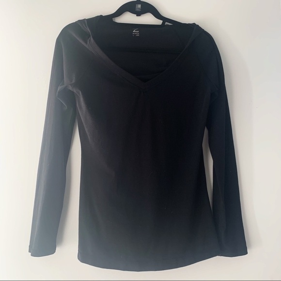 ZELLA BY NORDSTROM LS Hoodie T-shirt Black Size Small - Picture 1 of 7